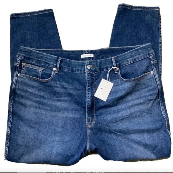 Good American Good Curve Skinny Dark Blue Jeans Plus Size 24 ** - Picture 2 of 11